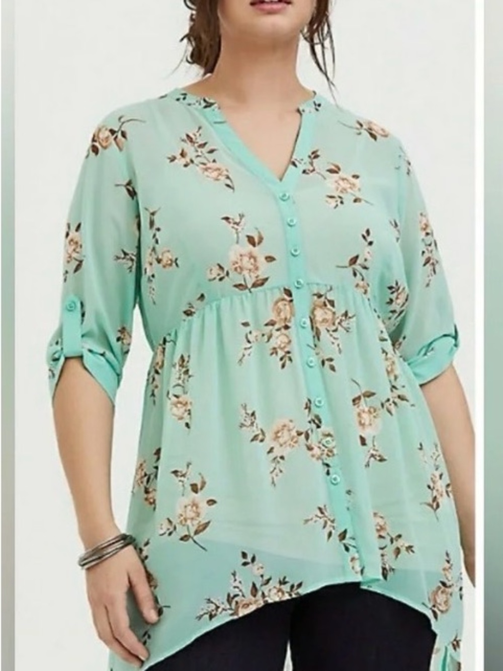 Torrid 4X Bundle – 4 Boho Floral & Flowy Blouses | Plus Size Spring Tops - Picture 2 of 10